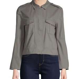 BB Dakota Gray Military Raw Hem Jacket XS